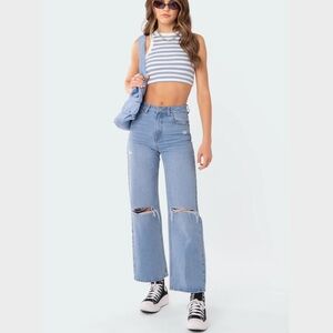 Edikted Lori High-Rise Wide Leg Jeans